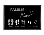 Lade das Bild in den Galerie-Viewer, Fußmatte | Familie| anpassbar mit Namen| Fußabdrücke
