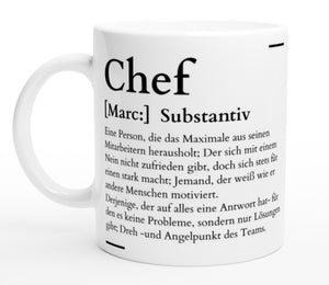 Tasse für den Chef Definition Synonym Geschenk| personalisierbar mit Namen