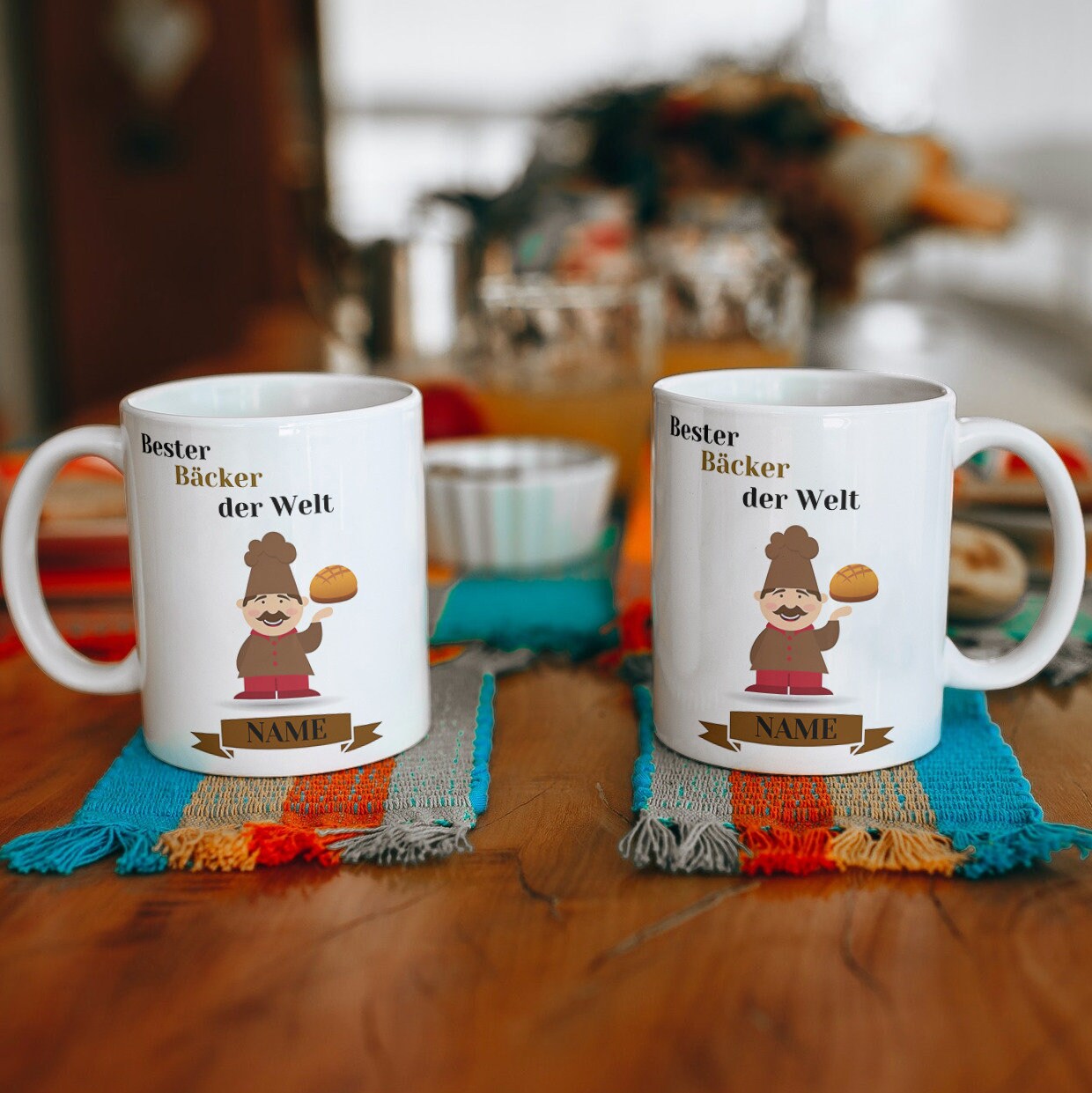 Tasse für Bäcker, Konditoren | Kaffeetasse Namenstasse | Geschenkidee | Individuell bedruckt - GlamourDesign