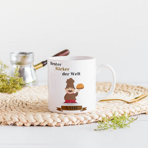 Tasse für Bäcker, Konditoren | Kaffeetasse Namenstasse | Geschenkidee | Individuell bedruckt - GlamourDesign