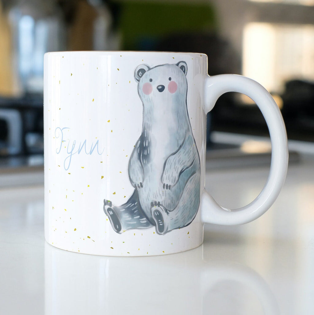 Personalisierte Tasse mit Eisbär-Motiv und Namen | Kaffeetasse Namenstasse Kindertasse| Geschenkidee | Individuell bedruckt - GlamourDesign