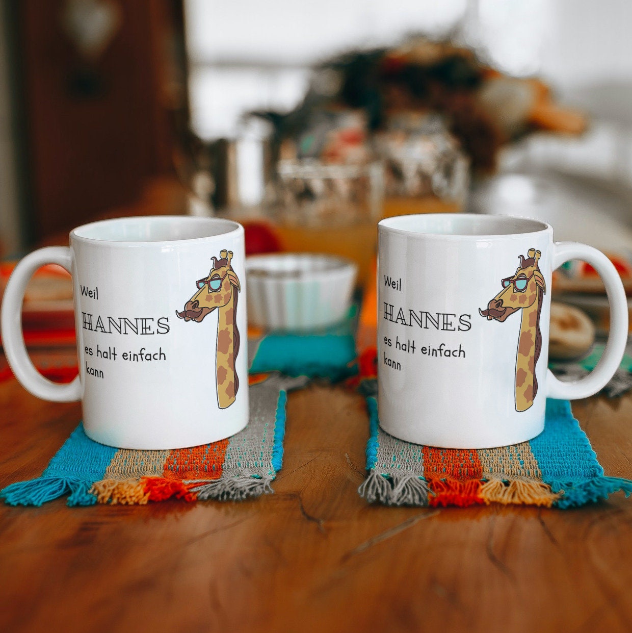 Personalisierte Tasse mit coolem Giraffen Motiv | Kaffeetasse Namenstasse Kindertasse | Geschenkidee | Individuell bedruckt - GlamourDesign