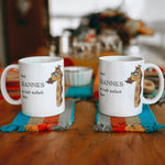 Lade das Bild in den Galerie-Viewer, Personalisierte Tasse mit coolem Giraffen Motiv | Kaffeetasse Namenstasse Kindertasse | Geschenkidee | Individuell bedruckt - GlamourDesign
