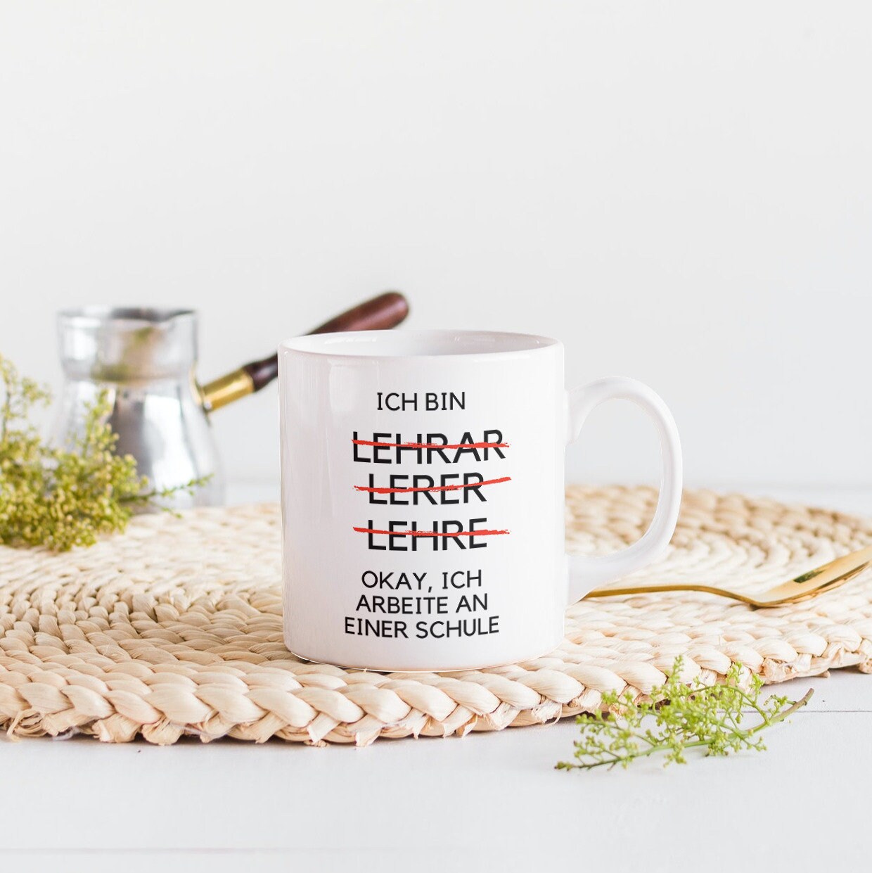 Tasse für Lehrer/ Lehrerin | Kaffeetasse, Teetasse | Geschenkidee | bedruckte Tasse mit Spruch - GlamourDesign