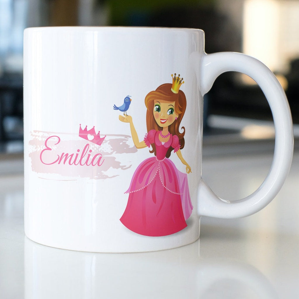 Personalisierte Tasse für Kinder, Mädchen, Prinzessin, rosa | Kindertasse Kaffeetasse Namenstasse | Geschenkidee | Individuell bedruckt - GlamourDesign