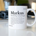 Lade das Bild in den Galerie-Viewer, Personalisierte Tasse für den besten Arbeitskollegen mit Definition | Kaffeetasse Namenstasse | Geschenkidee | Individuell bedruckt - GlamourDesign
