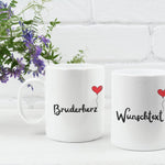 Lade das Bild in den Galerie-Viewer, Tasse für Geschwister, Geschenk für Bruder | Kaffeetasse Namenstasse | Geschenkidee | Individuell bedruckt - GlamourDesign
