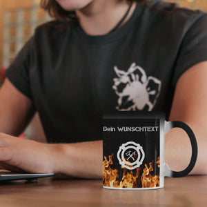 Personalisierte Zaubertasse für die Freiwillige Feuerwehr, Feuerwehrmänner | Kaffeetasse Namenstasse | Geschenkidee | Individuell bedruckt