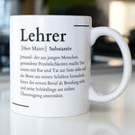 Lade das Bild in den Galerie-Viewer, Tasse für den Lehrer Definition Synonym Geschenk| personalisierbar mit Namen - GlamourDesign
