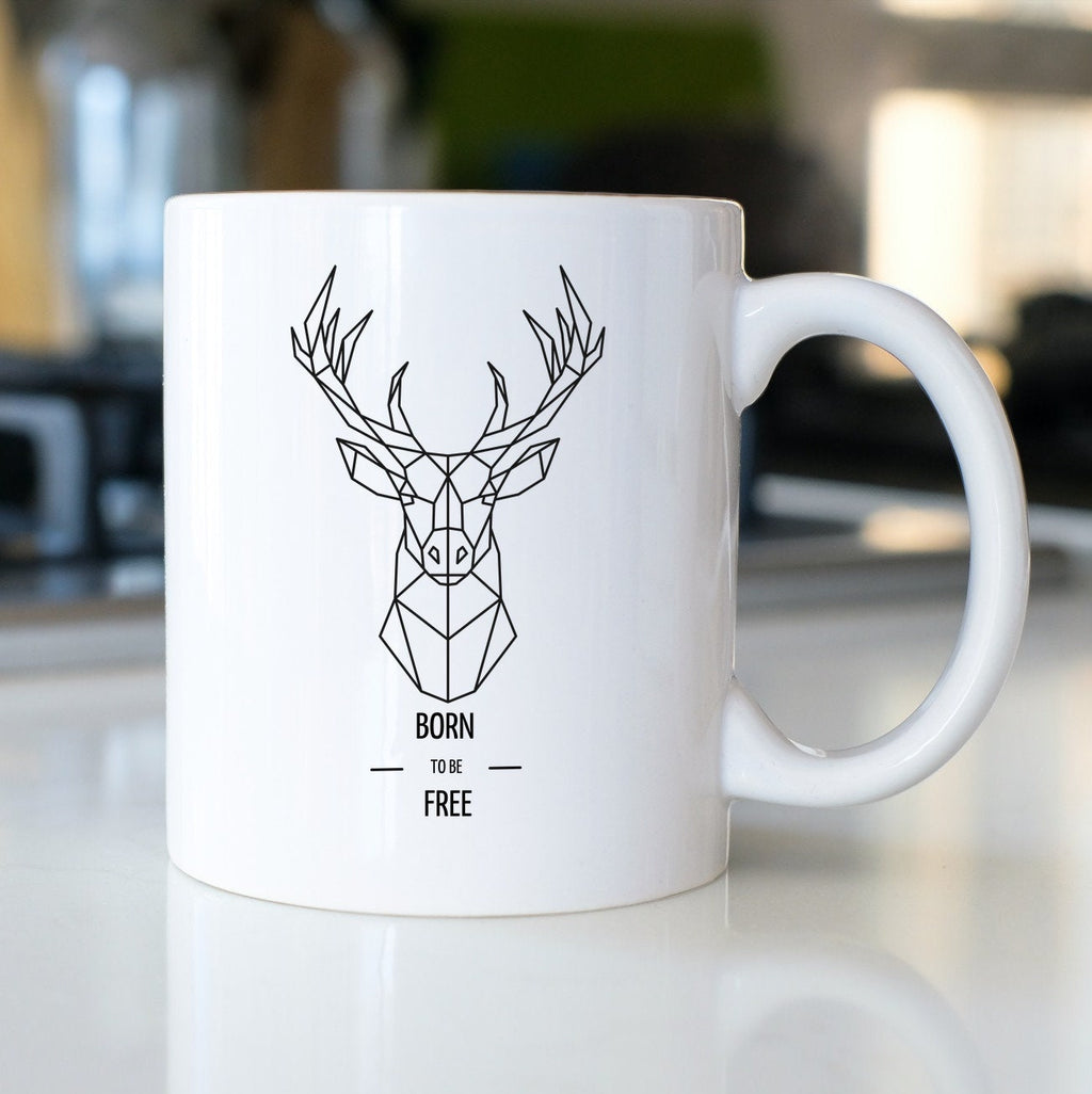 Tasse mit Hirsch Motiv Freiheit - GlamourDesign
