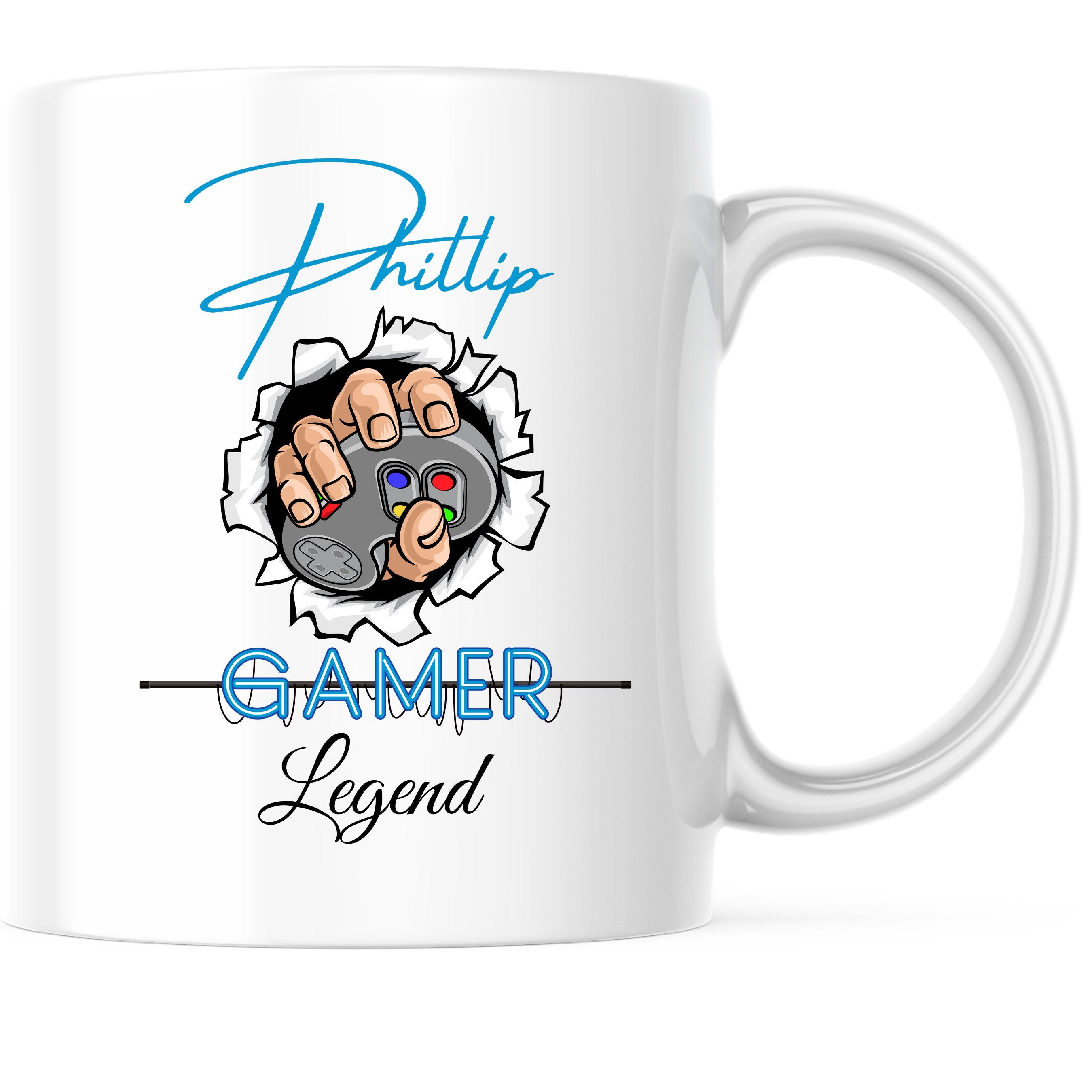 Tasse für Gamer|Legende| personalisierbar mit Namen - GlamourDesign