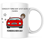 Lade das Bild in den Galerie-Viewer, Tasse als Geschenk zum Führerschein|personalisierbar mit Namen - GlamourDesign
