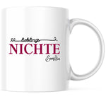Lade das Bild in den Galerie-Viewer, Tasse für die Nichte| Lieblingsnichte Geschenk|personalisierbar mit Namen - GlamourDesign
