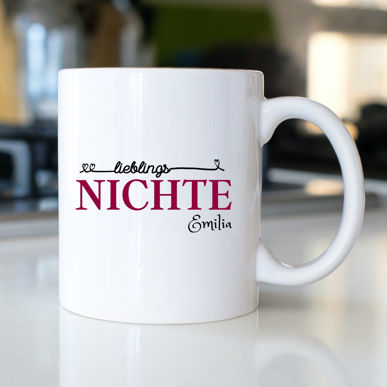 Tasse für die Nichte| Lieblingsnichte Geschenk|personalisierbar mit Namen - GlamourDesign