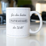 Lade das Bild in den Galerie-Viewer, Personalisierte Tasse für den besten Patenonkel der Welt | Kaffeetasse Namenstasse | Geschenkidee | Individuell bedruckt - GlamourDesign
