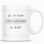 Lade das Bild in den Galerie-Viewer, Personalisierte Tasse für den besten Patenonkel der Welt | Kaffeetasse Namenstasse | Geschenkidee | Individuell bedruckt - GlamourDesign

