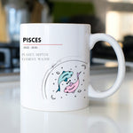 Lade das Bild in den Galerie-Viewer, Tasse mit Sternzeichen| Horoskop| Geschenk zum Geburtstag| Geburt| personalisiert mit Namen| Fisch - GlamourDesign
