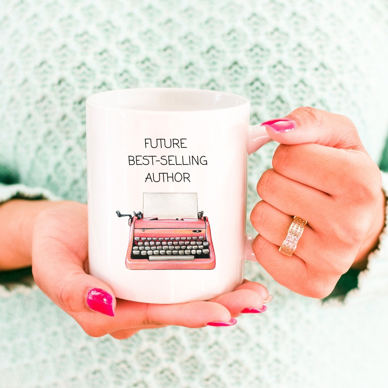 Tasse für Schriftsteller| Authoren| zukünftige Bestseller Authoren| Schreibmaschinen Motiv - GlamourDesign