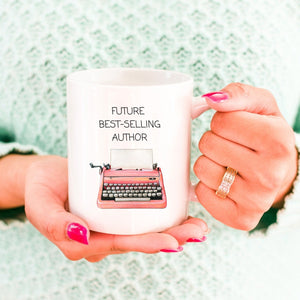 Tasse für Schriftsteller| Authoren| zukünftige Bestseller Authoren| Schreibmaschinen Motiv - GlamourDesign