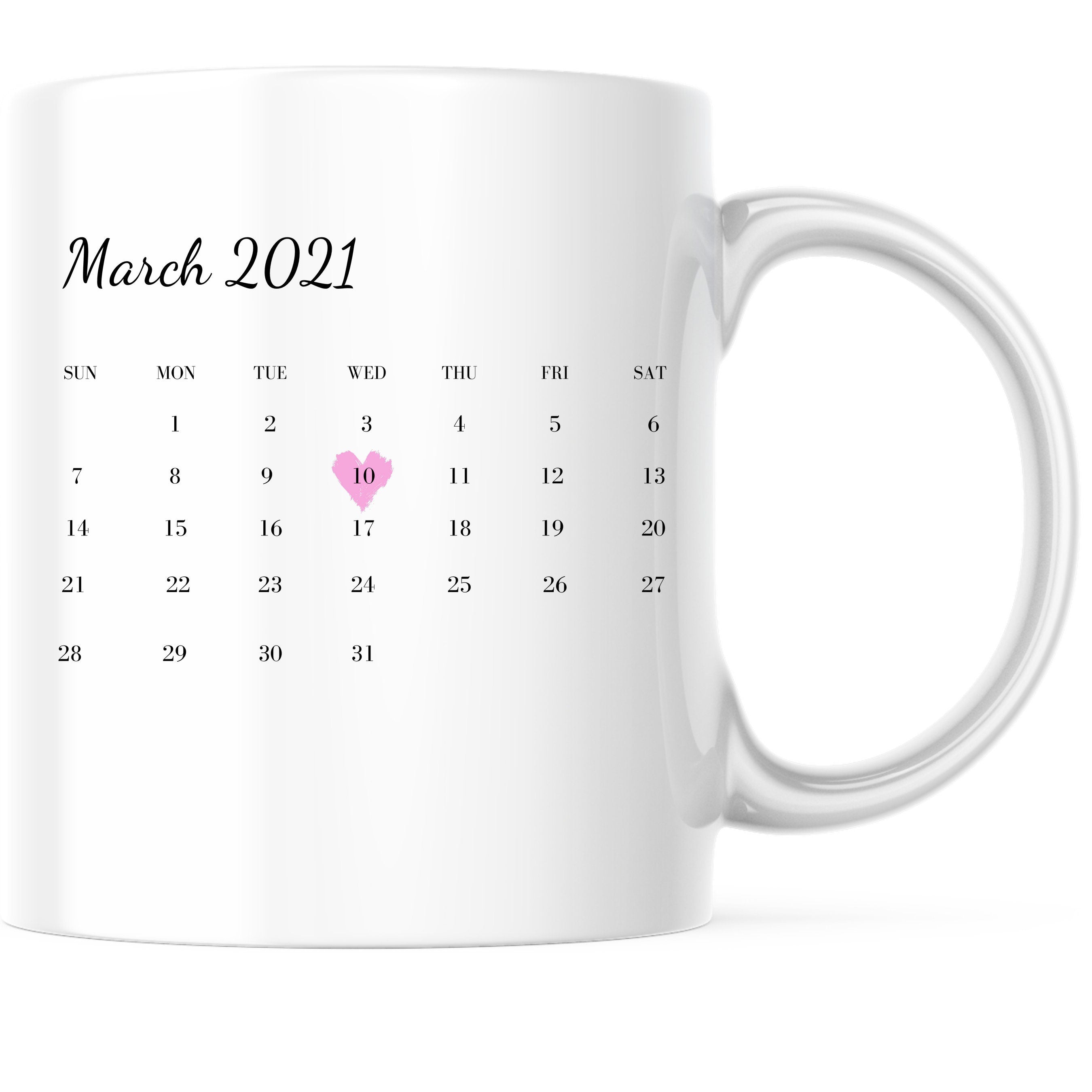 Tasse als Geschenk zum Jahrestag| Hochzeit| Datum| personalisierbar mit Datum und Namen - GlamourDesign