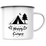 Lade das Bild in den Galerie-Viewer, Emaille Tasse| Becher| Happy Camping - GlamourDesign

