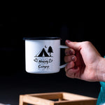 Lade das Bild in den Galerie-Viewer, Emaille Tasse| Becher| Happy Camping - GlamourDesign
