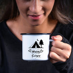 Lade das Bild in den Galerie-Viewer, Emaille Tasse| Becher| Happy Camping - GlamourDesign
