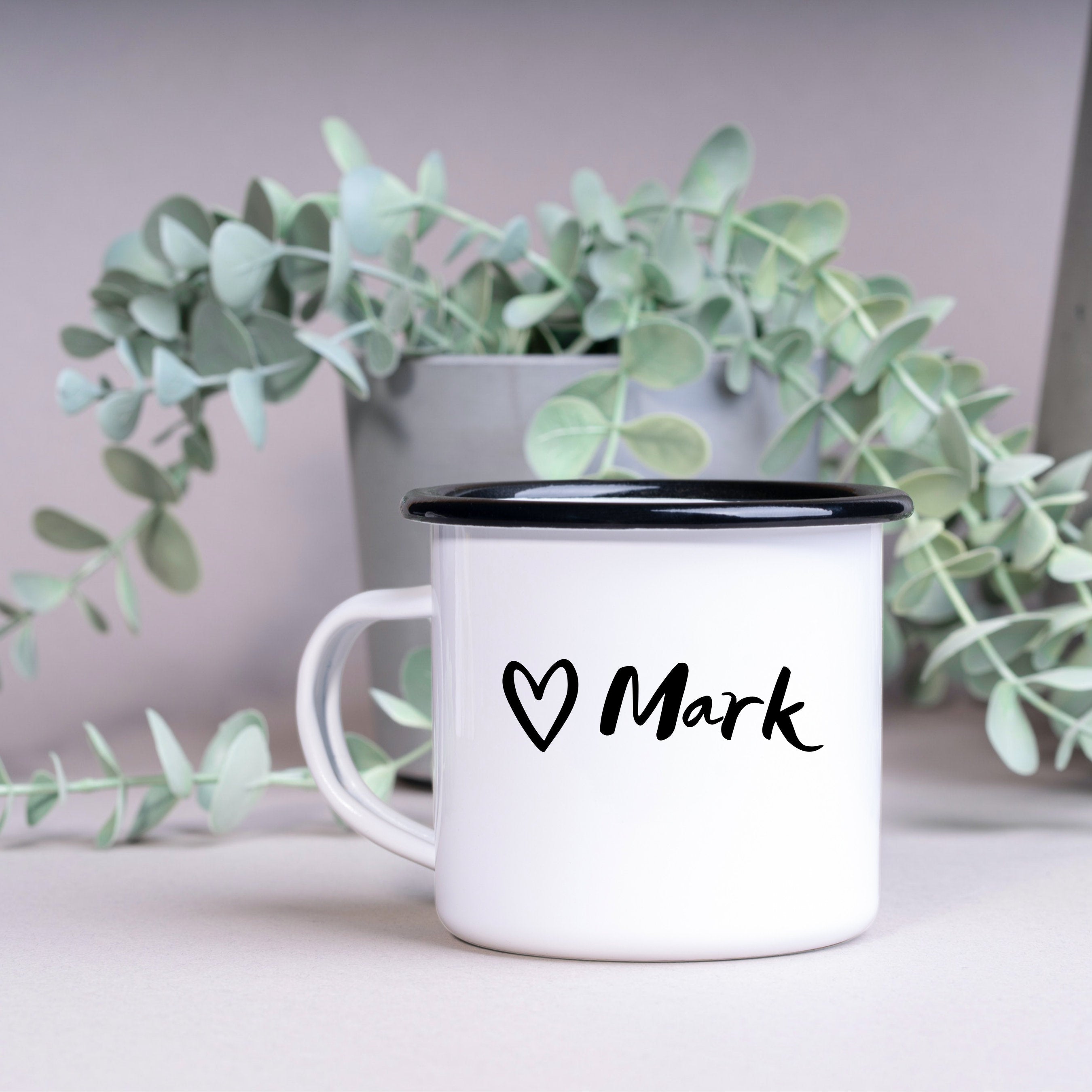 Emaille Tasse| Becher| Happy Camping - GlamourDesign