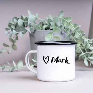 Emaille Tasse| Becher| Happy Camping - GlamourDesign