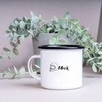 Lade das Bild in den Galerie-Viewer, Emaille Tasse| Becher| Motorcross| Motorradfahrer| Camping - GlamourDesign
