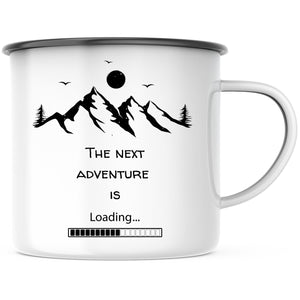 Emaille Tasse| Becher| Abenteuer| Camping| The next adventure is loading - GlamourDesign