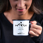 Lade das Bild in den Galerie-Viewer, Emaille Tasse| Becher| Abenteuer| Camping| The next adventure is loading - GlamourDesign
