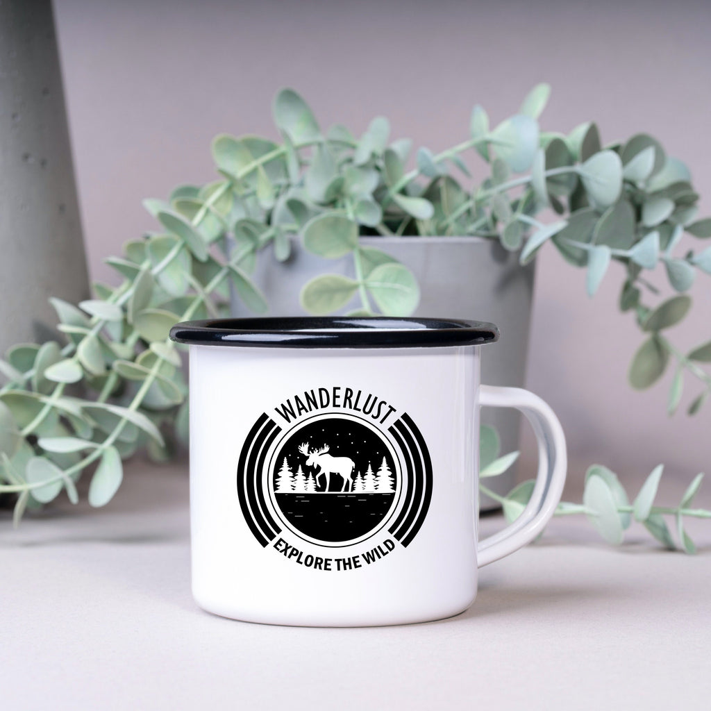 Emaille Tasse| Becher| Wanderlust| Explore the world - GlamourDesign