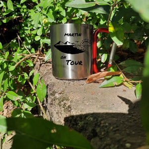 Personalisierbare Tasse aus Edelstahl mit Karabinergriff| Geschenk| Bergsteiger| Namenstasse| On Tour - GlamourDesign