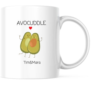 Tasse für die beste Freundin| Pärchen| mit süßem Motiv| Advocuddle| Avocado| personalisierbar mit Namen - GlamourDesign