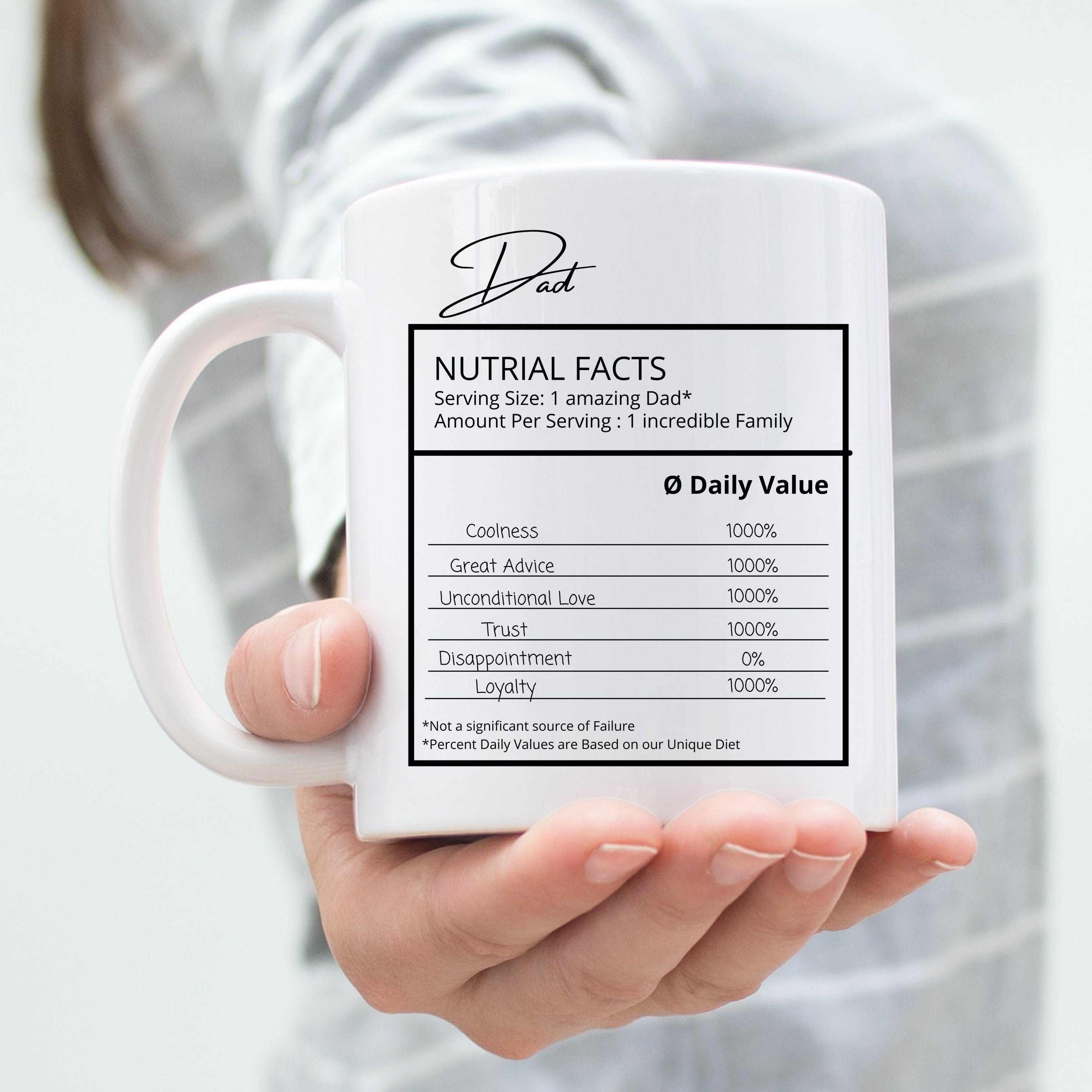 Tasse für die Mama| Geschenk für die beste Mama der Welt| Nutrial Facts| | Fakten Ernährung| herzliches Motiv| personalisiert mit Namen - GlamourDesign