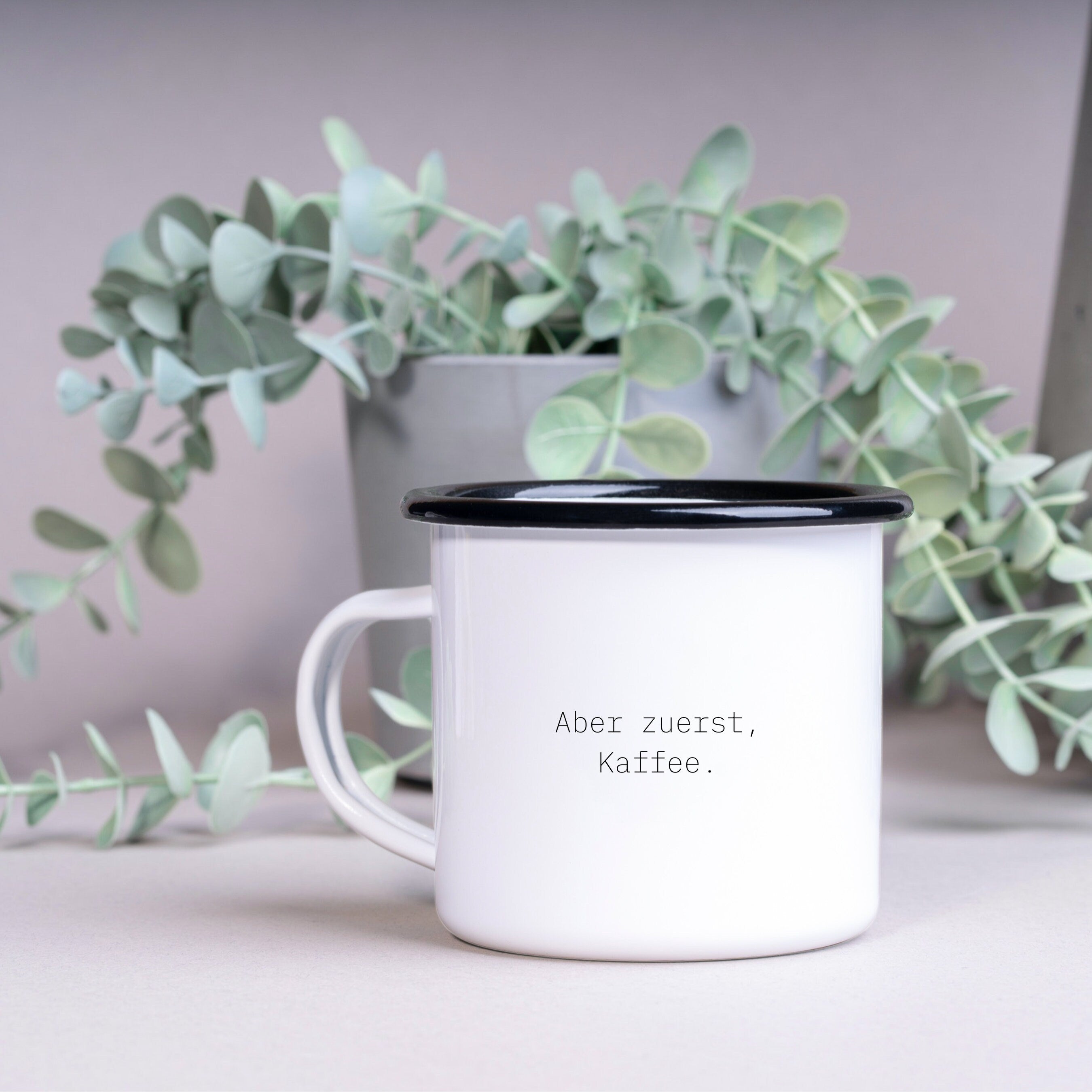 Emaille Tasse| Becher| Camping| Reiselustige| Kaffeeliebhaber - GlamourDesign