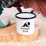 Lade das Bild in den Galerie-Viewer, Emaille Tasse| Becher| Happy Camping - GlamourDesign
