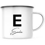Lade das Bild in den Galerie-Viewer, Emaille Tasse| Becher| mit Wunschnamen| Anfangsbuchstaben - GlamourDesign
