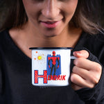 Lade das Bild in den Galerie-Viewer, Emaille Tasse| Becher| Superhelden Tasse für Kinder| mit Wunschnamen - GlamourDesign
