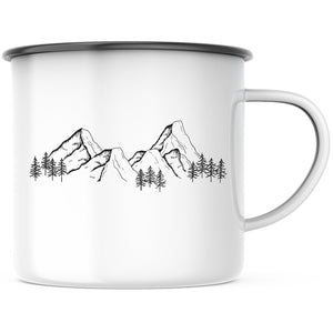 Emaille Tasse| Becher| Berg- Motiv - GlamourDesign