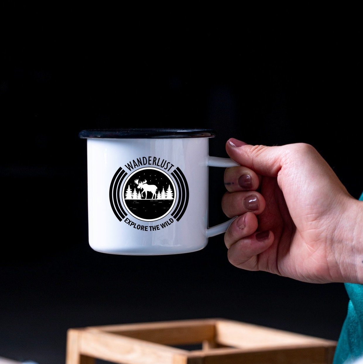 Emaille Tasse| Becher| Wanderlust| Explore the world - GlamourDesign