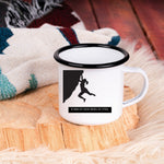 Lade das Bild in den Galerie-Viewer, Emaille Tasse| Becher| Bergsteiger| mir ist kein Berg zu steil - GlamourDesign
