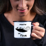 Lade das Bild in den Galerie-Viewer, Emaille Tasse| Becher| Camping| On Tour| personalisiert mit Wunschnamen - GlamourDesign
