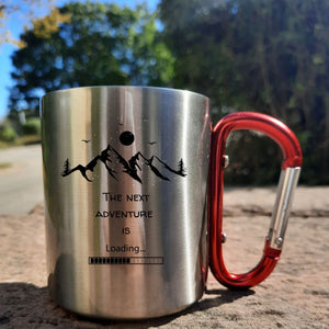 Edelstahltasse| Abenteuer| Next adventure is loading| Bergsteiger - GlamourDesign