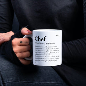 Tasse für den Chef Definition Synonym Geschenk| personalisierbar mit Namen - GlamourDesign
