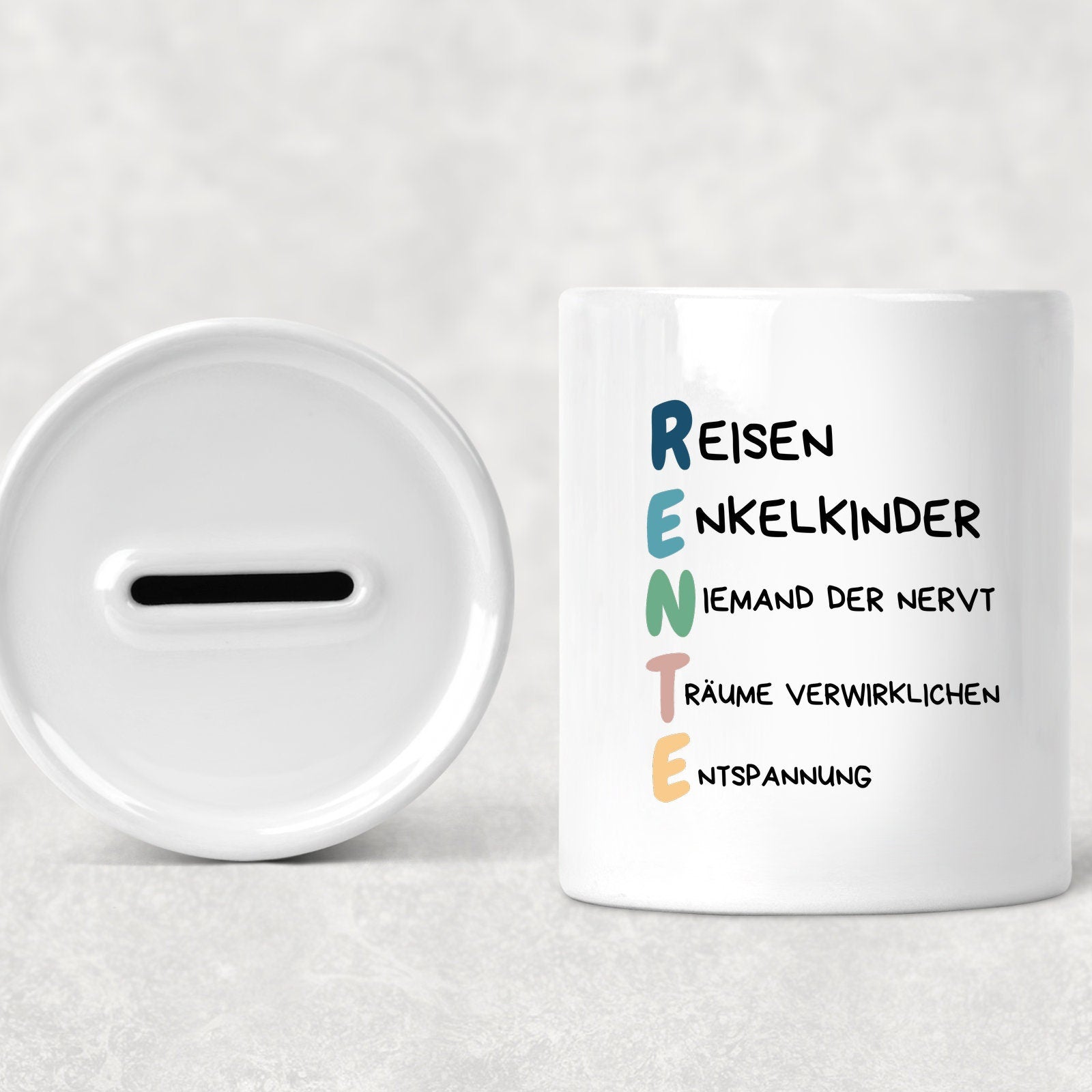 Spardose| Ruhestand| Geschenk zur Rente - GlamourDesign