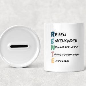 Spardose| Ruhestand| Geschenk zur Rente - GlamourDesign