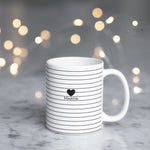 Lade das Bild in den Galerie-Viewer, Tassen mit Linienmotiv| Herz| personalisierbar mit Wunschtext| Geschenkidee - GlamourDesign
