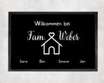Lade das Bild in den Galerie-Viewer, Fußmatte | personalisierbar mit Familien-&amp;Vornamen| bis zu 7 Vornamen - GlamourDesign
